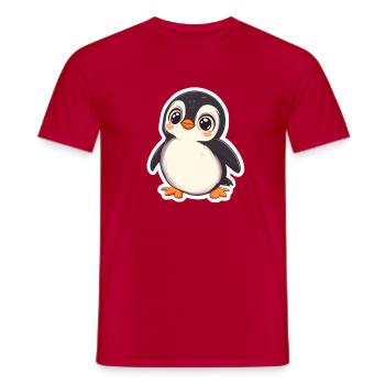 Pingouin - T-shirt homme - rouge - Devant - AI Model Male 178 dark (178cm)