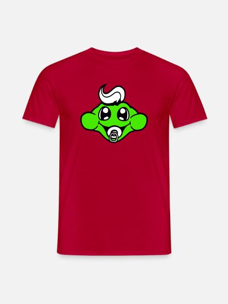 Frog Toad Baby Pacifier Mom Dad Child Family - Men's T-Shirt - red