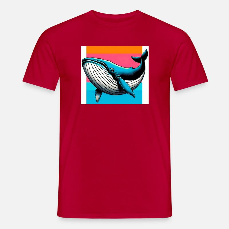 Wal - Männer T-Shirt - Rot