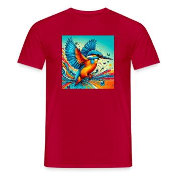 martin-pêcheur - T-shirt homme - rouge - Devant - AI Model Male 178 dark (178cm)