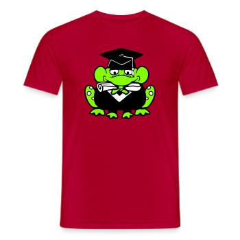 grenouille diplôme d’études secondaires réussi collège mignon - T-shirt homme - rouge - Devant - AI Model Male 178 dark (178cm)