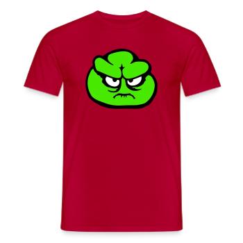 frog angry angry angry angry unhappy upset cute - Men's T-Shirt - red - Front - AI Model Male 178 dark (178cm)