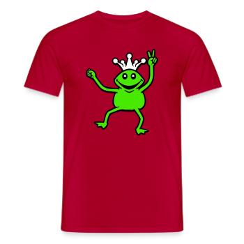 Couronne de grenouille Roi Conte de fées Prince Princesse Paix - T-shirt homme - rouge - Devant - AI Model Male 178 dark (178cm)