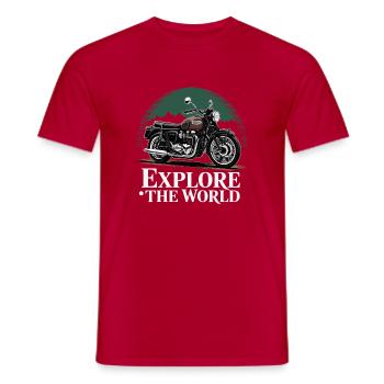 Adventure Ride - Men's T-Shirt - red - Front - AI Model Male 178 dark (178cm)