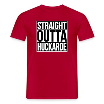 Straight Outta Huckarde - Männer T-Shirt - Rot - Vorne - AI Model Male 178 dark (178cm)