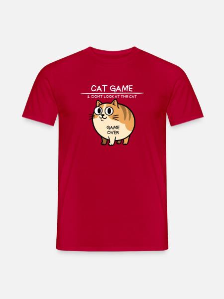 Kattespil Se ikke på kattens sjove kat - Mænd T-shirt - rød