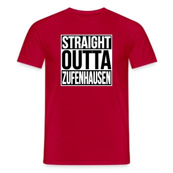 STRAIGHT OUTTA ZUFENHAUSEN - Männer T-Shirt - Rot - Vorne - AI Model Male 178 dark (178cm)