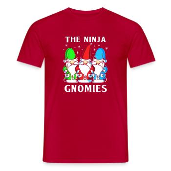 Gnome Ninja - T-shirt homme - rouge - Devant - AI Model Male 178 dark (178cm)