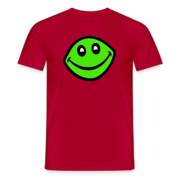 grenouille crapaud sourire drôle bande dessinée heureux cool - T-shirt homme - rouge - Devant - AI Model Male 178 dark (178cm)