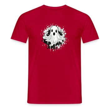 Motif d’éclaboussures fantômes - T-shirt homme - rouge - Devant - AI Model Male 178 dark (178cm)