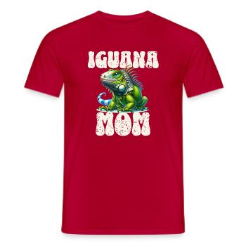 Leguan - Männer T-Shirt - Rot - Vorne - AI Model Male 178 dark (178cm)