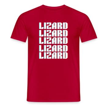 lizard  - Men's T-Shirt - red - Front - AI Model Male 178 dark (178cm)