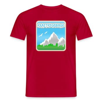 Mountaineering Kraetke Mountains - Men's T-Shirt - red - Front - AI Model Male 178 dark (178cm)
