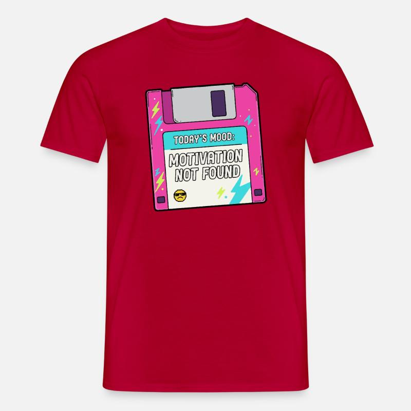 Auf der Diskette fehlt die Motivation - Männer T-Shirt - Rot