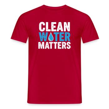 Lustiger Wasseraufbereitungsanlagenbetreiber & Abwasser - Männer T-Shirt - Rot - Vorne - AI Model Male 178 dark (178cm)