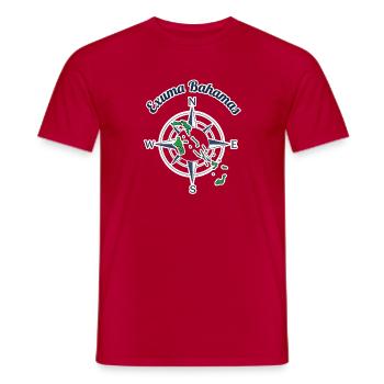 Exuma Bahamas Kompass Grafik - Männer T-Shirt - Rot - Vorne - AI Model Male 178 dark (178cm)