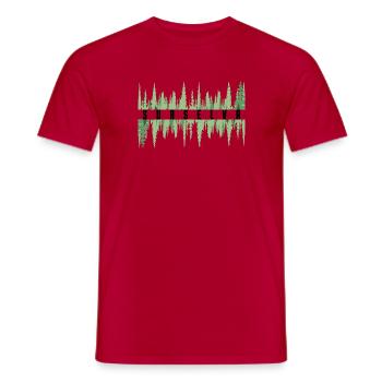 Ligne des arbres de Surselva - T-shirt homme - rouge - Devant - AI Model Male 178 dark (178cm)