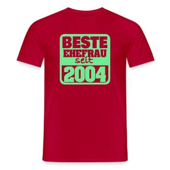 In Love 2004 - Men's T-Shirt - red - Front - AI Model Male 178 dark (178cm)