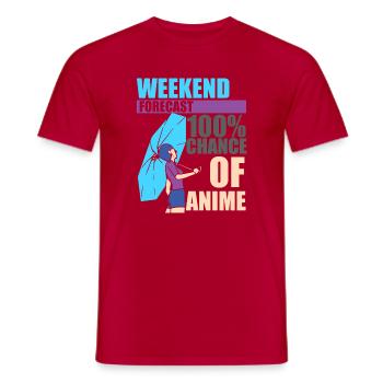 Anime Manga Otaku Kawaii Japon Cosplay Bande dessinée - T-shirt homme - rouge - Devant - AI Model Male 178 dark (178cm)