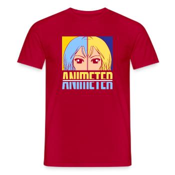 Anime Manga Otaku Kawaii Japon Cosplay Bande dessinée - T-shirt homme - rouge - Devant - AI Model Male 178 dark (178cm)