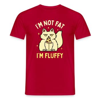 I'm Not Fat I'm Fluffy - Men's T-Shirt - red - Front - AI Model Male 178 dark (178cm)