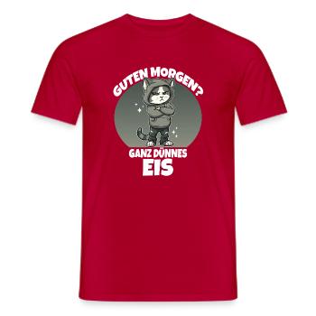 Bonjour glace très mince - T-shirt homme - rouge - Devant - AI Model Male 178 dark (178cm)