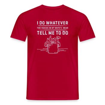 I_do_Anything_for_Wife_12 - T-shirt homme - rouge - Devant - AI Model Male 178 dark (178cm)