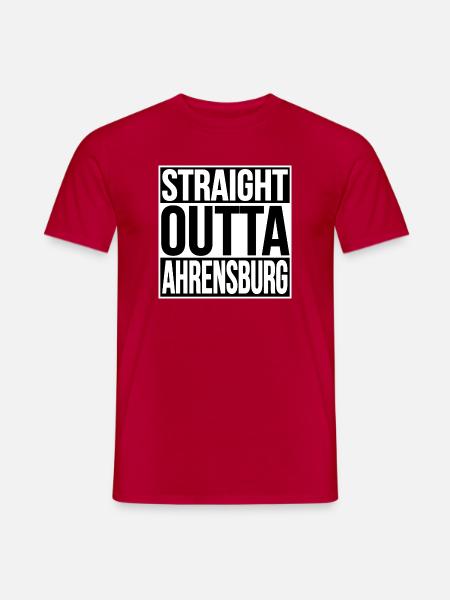 STRAIGHT OUTTA AHRENBURG - Men's T-Shirt - red