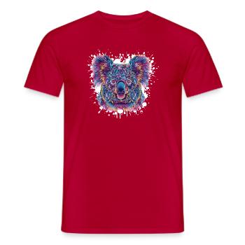 Koala Farbklecks - Männer T-Shirt - Rot - Vorne - AI Model Male 178 dark (178cm)