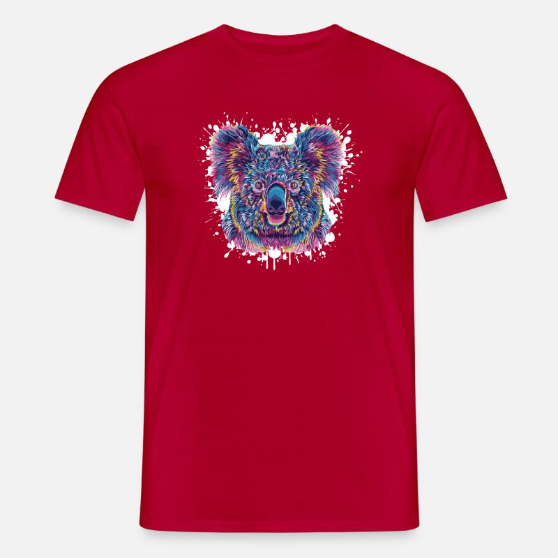 Koala Farbklecks - Männer T-Shirt - Rot