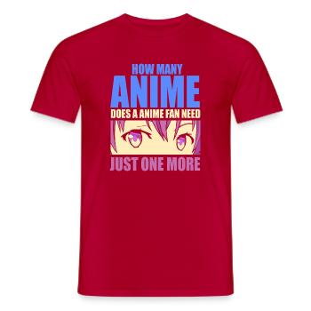 Anime Manga Otaku Kawaii Japon Cosplay Bande dessinée - T-shirt homme - rouge - Devant - AI Model Male 178 dark (178cm)