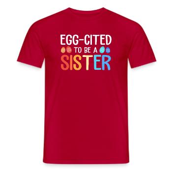 Gender Reveal Easter Mom-to-be - Men's T-Shirt - red - Front - AI Model Male 178 dark (178cm)