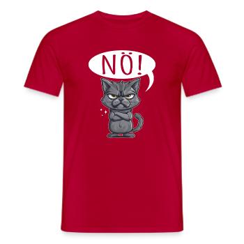 non facile non non chat chat drôle de dicton - T-shirt homme - rouge - Devant - AI Model Male 178 dark (178cm)