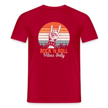 Ambiance Rock 'N Roll Musique Uniquement Guitare Groupe de Rock - T-shirt homme - rouge - Devant - AI Model Male 178 dark (178cm)