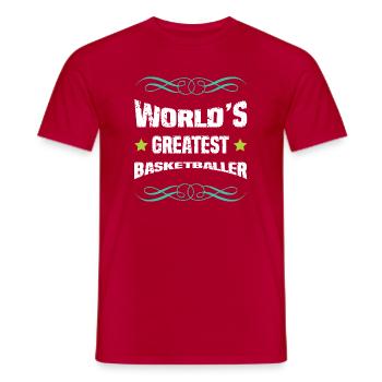 Le plus grand basketteur du monde - T-shirt homme - rouge - Devant - AI Model Male 178 dark (178cm)