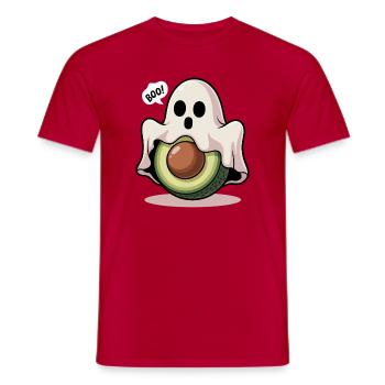 Avocado Geist Halloween - Männer T-Shirt - Rot - Vorne - AI Model Male 178 dark (178cm)