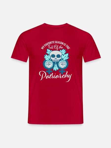 My favorite season is the fall of the patriarchy - Männer T-Shirt - Rot