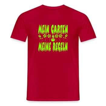 Garten - Männer T-Shirt - Rot - Vorne - AI Model Male 178 dark (178cm)