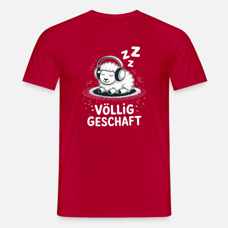 Completely done sheep design - Men’s T-shirt - red