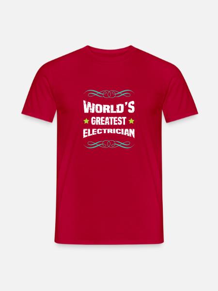 Weltbester Elektriker - Männer T-Shirt - Rot