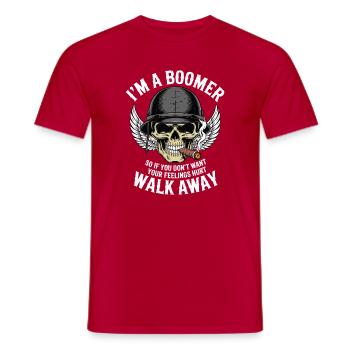 Crâne de boomer avec des ailes - T-shirt homme - rouge - Devant - AI Model Male 178 dark (178cm)