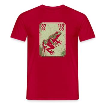 Frog Vintage Postcard Green - Men's T-Shirt - red - Front - AI Model Male 178 dark (178cm)