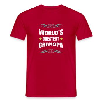 Le plus grand grand-père du monde - T-shirt homme - rouge - Devant - AI Model Male 178 dark (178cm)