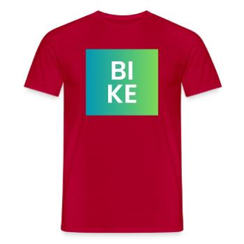 BIKE Gradient Typo - Men's T-Shirt - red - Front - AI Model Male 178 dark (178cm)