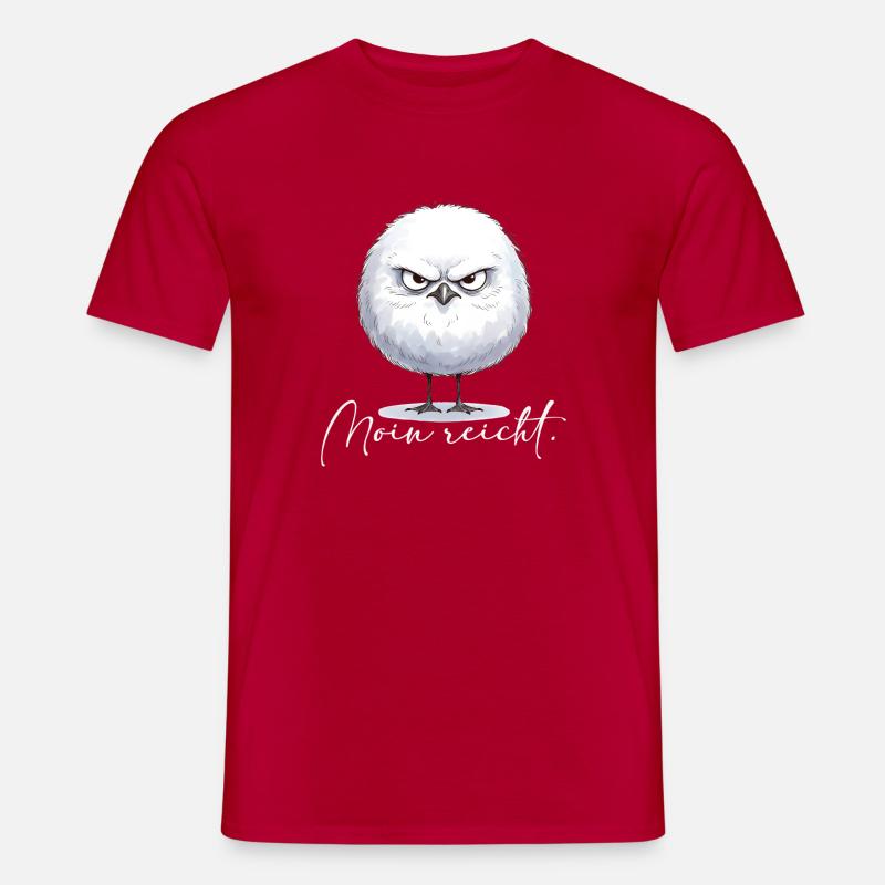 Moin enough - grim round seagull - Men's T-shirt - red