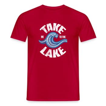 Take me to the Lake Retro Welle - Männer T-Shirt - Rot - Vorne - AI Model Male 178 dark (178cm)