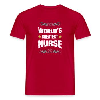 Worlds Greatest Nurse  - Männer T-Shirt - Rot - Vorne - AI Model Male 178 dark (178cm)