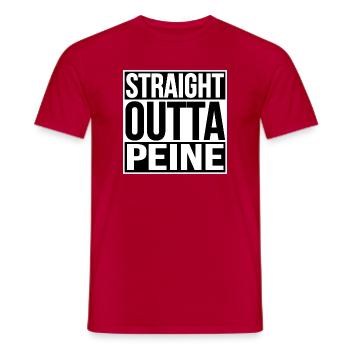 TOUT DROIT SORTI DE LA PEINE - T-shirt homme - rouge - Devant - AI Model Male 178 dark (178cm)