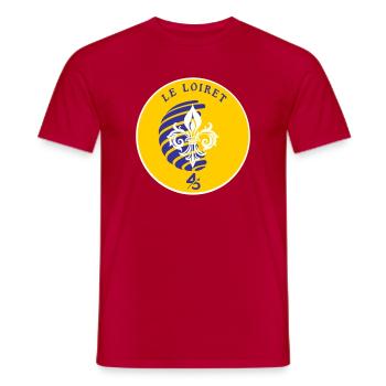 Fleur de Lys Loiret 45 - T-shirt homme - rouge - Devant - AI Model Male 178 dark (178cm)