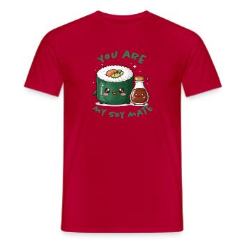 You're my soulmate - Men's T-Shirt - red - Front - AI Model Male 178 dark (178cm)
